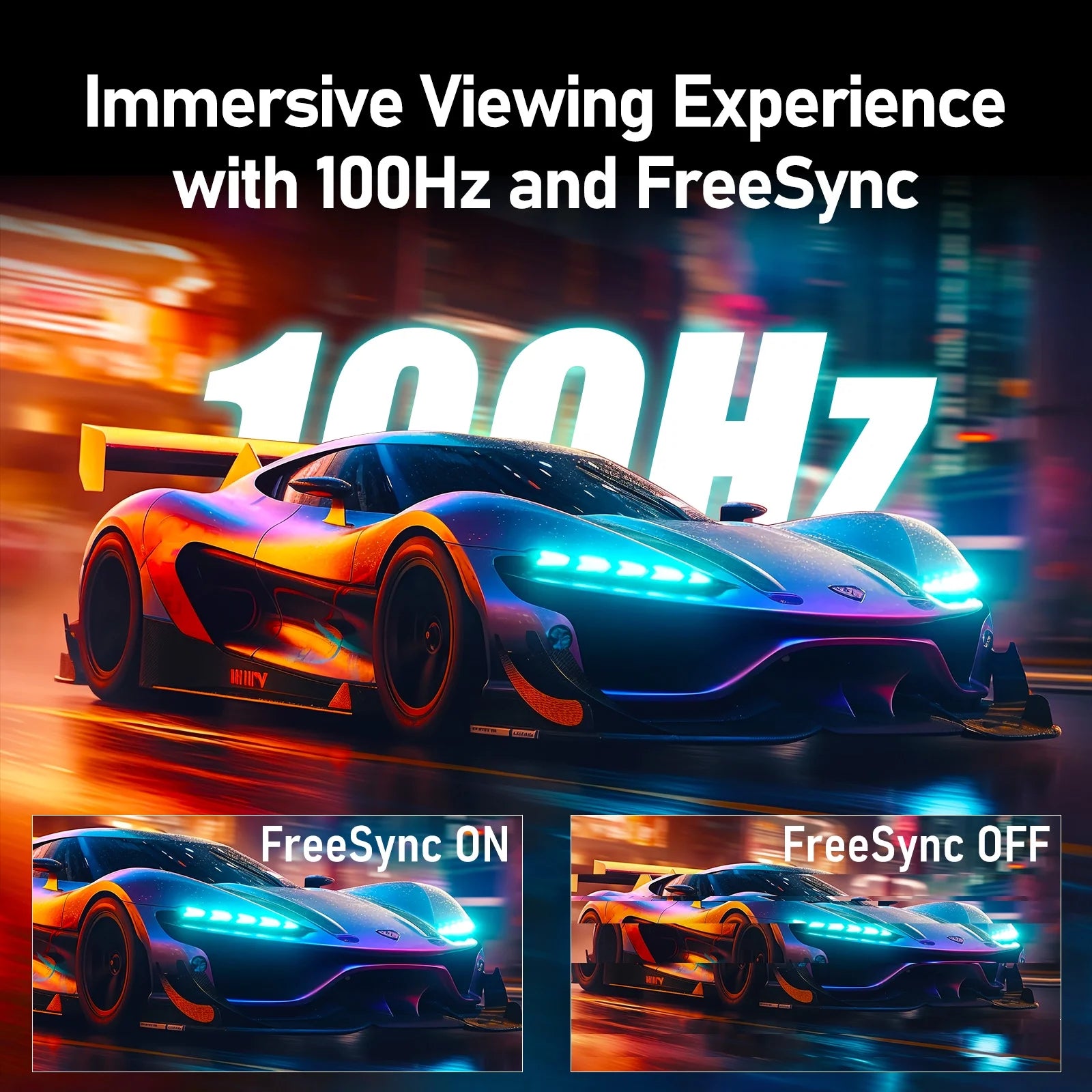 27 or 34 Inch Curved Monitor 100-165Hz, PC White Computer Gaming Monitor FHD 1080-3440P, 1800R, Frameless, Built-In Speakers