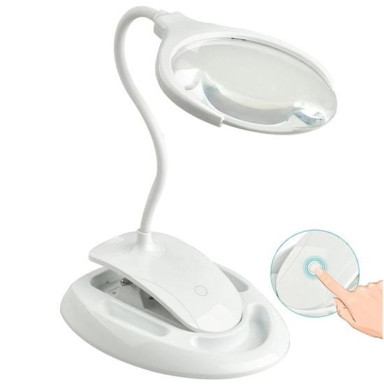 Rechargeable Second Gear Brightness Optical Lens 5-10 Times Multiple LED Lamp Stands