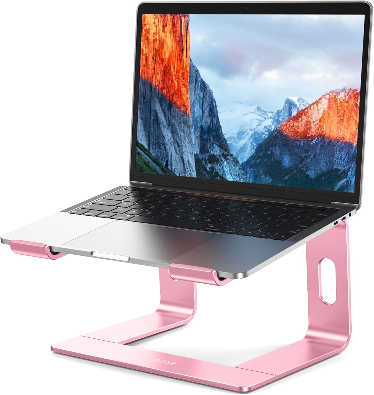 LS03 Aluminum Laptop Stand, Ergonomic Detachable Computer Stand, Riser Holder Notebook Stand Compatible with Air, Pro, Dell, HP, Lenovo More 10-15.6" Laptops, Black