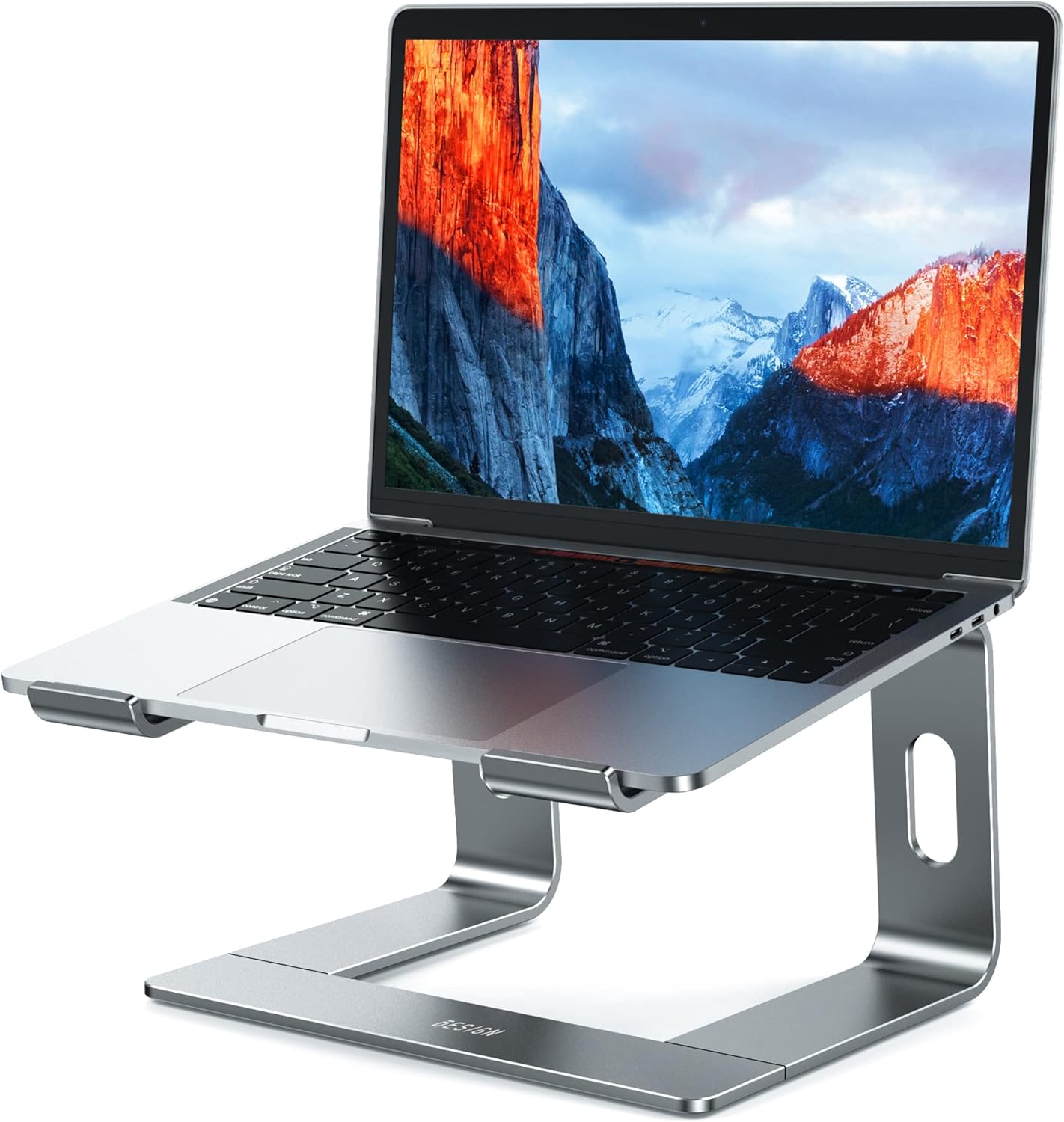 LS03 Aluminum Laptop Stand, Ergonomic Detachable Computer Stand, Riser Holder Notebook Stand Compatible with Air, Pro, Dell, HP, Lenovo More 10-15.6" Laptops, Black