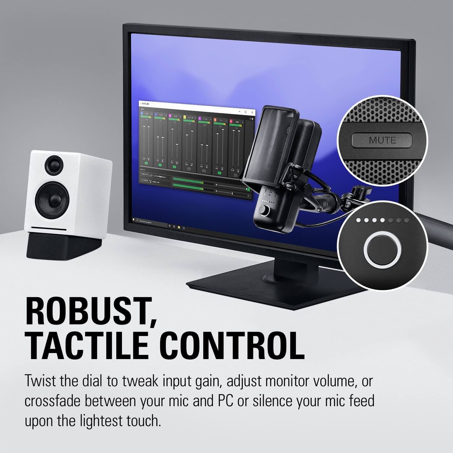 Wave:3 - Premium Studio Quality USB Condenser Microphone for Streaming, Podcast, Gaming and Home Office, Free Mixer Software, Sound Effect Plugins, Anti-Distortion, Plug ’N Play, PC