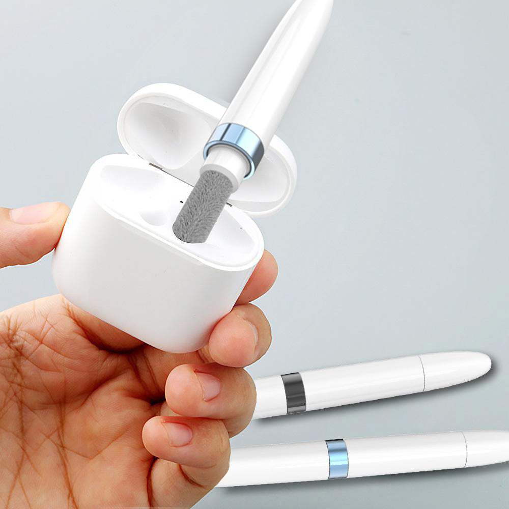 Cleaning pen with flocking sponge cleaning AirPods case and earbuds, portable