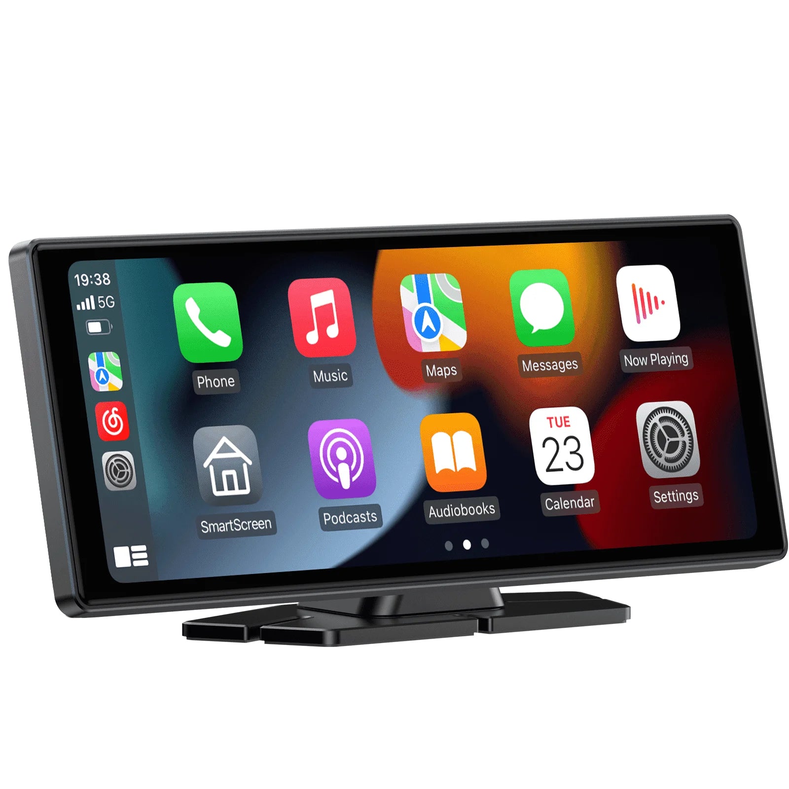 Portable Touchscreen Apple Carplay, 9.26" Wireless Carplay, Portable GPS Navigation, Car Stereo with Airplay, AUX/FM, Google, Siri, Bluetooth