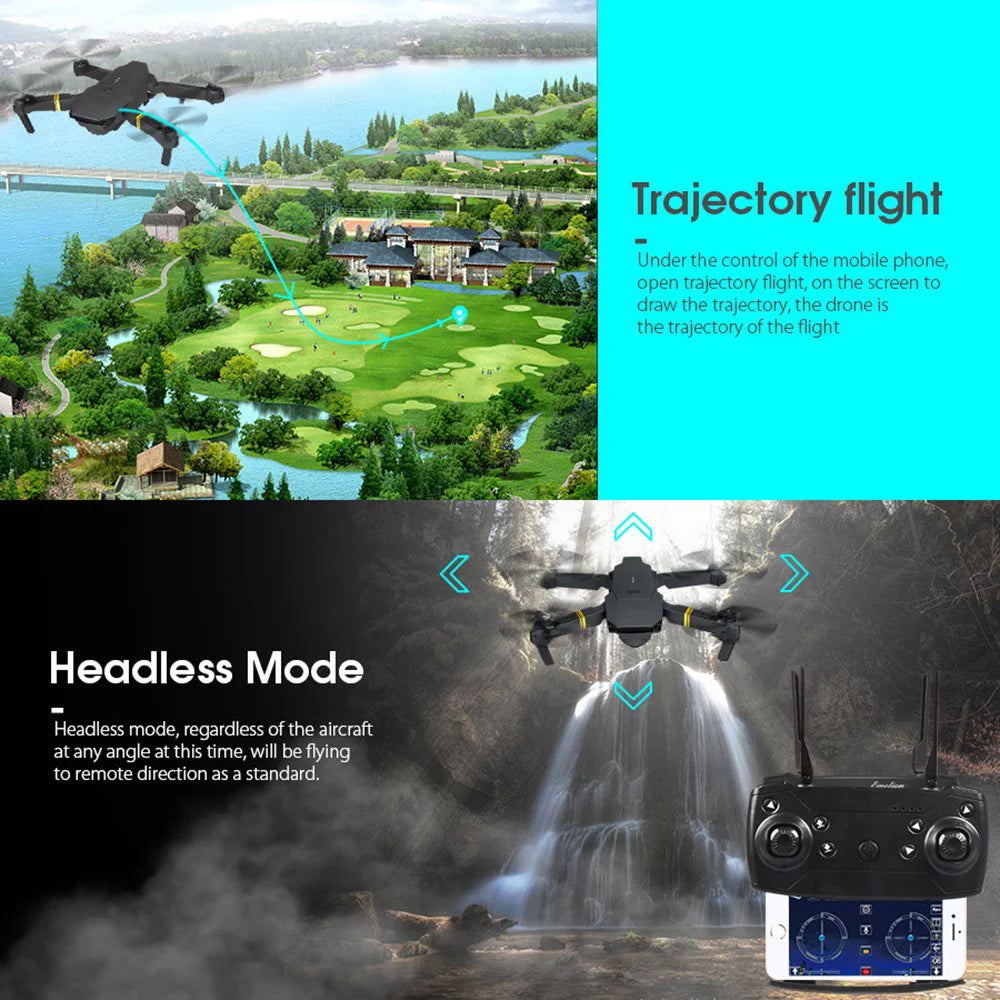 Drone with Camera 4K, Drones for Adults, Wifi FPV RC Quadcopter with Multiple Flight Modes, Headless Mode, One Key Start Mode