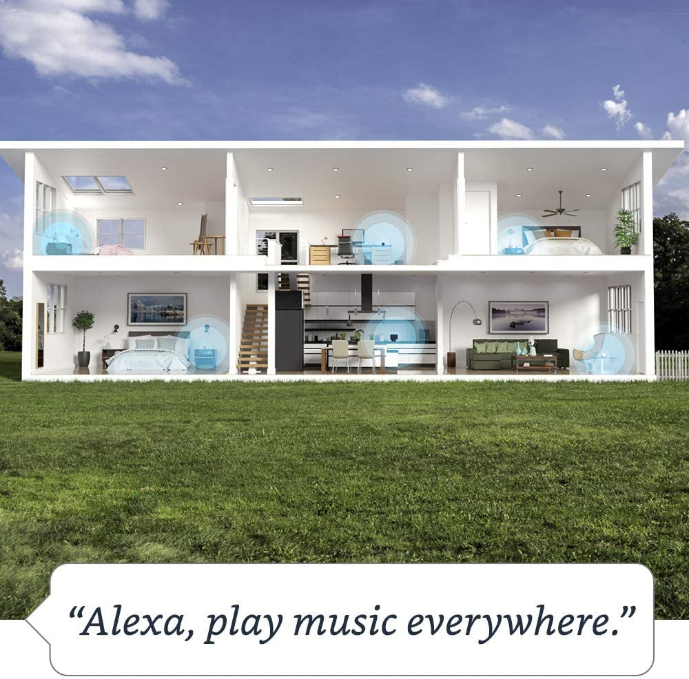 Echo (Newest Model), Alexa Speaker with Premium Sound, Ideal for Large Bedrooms, Living Rooms and Kitchens