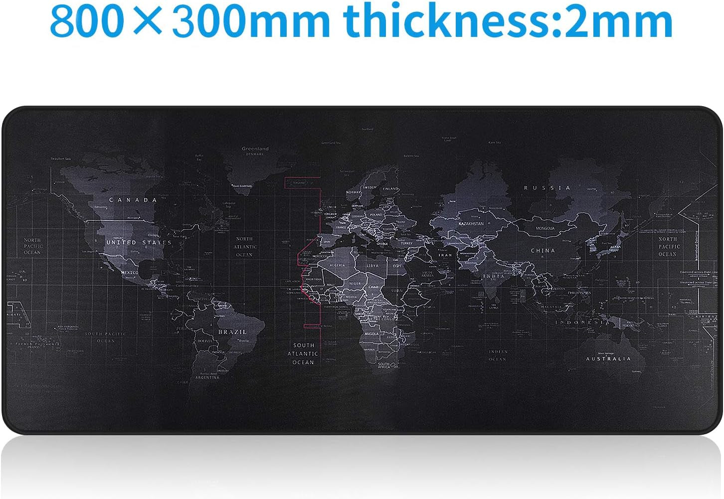 Large Gaming Mouse Map Pad 800×300×2MM (31.50X11.81X0.08 Inch),With Non-Slip Base, Waterproof and Foldable Pad, Desktop Pad Suitable for Gamers, Suitable for Desktop, Office and Home