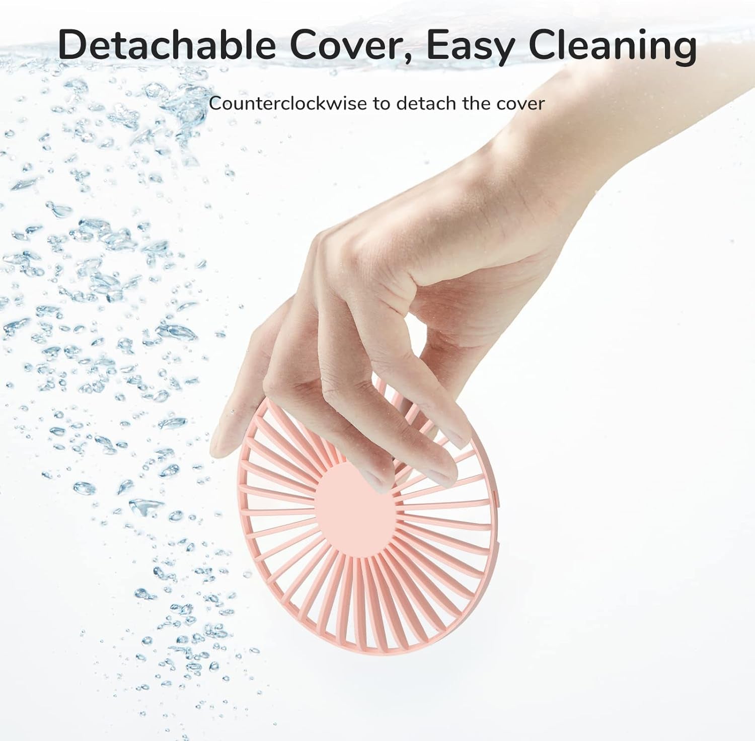 Handheld Portable Fan [20H Max Cooling Time] Mini Hand Fan, 4000Mah USB Rechargeable Personal Fan, Battery Operated Small Fan with 3 Speeds for Travel/Commute/Makeup/Office