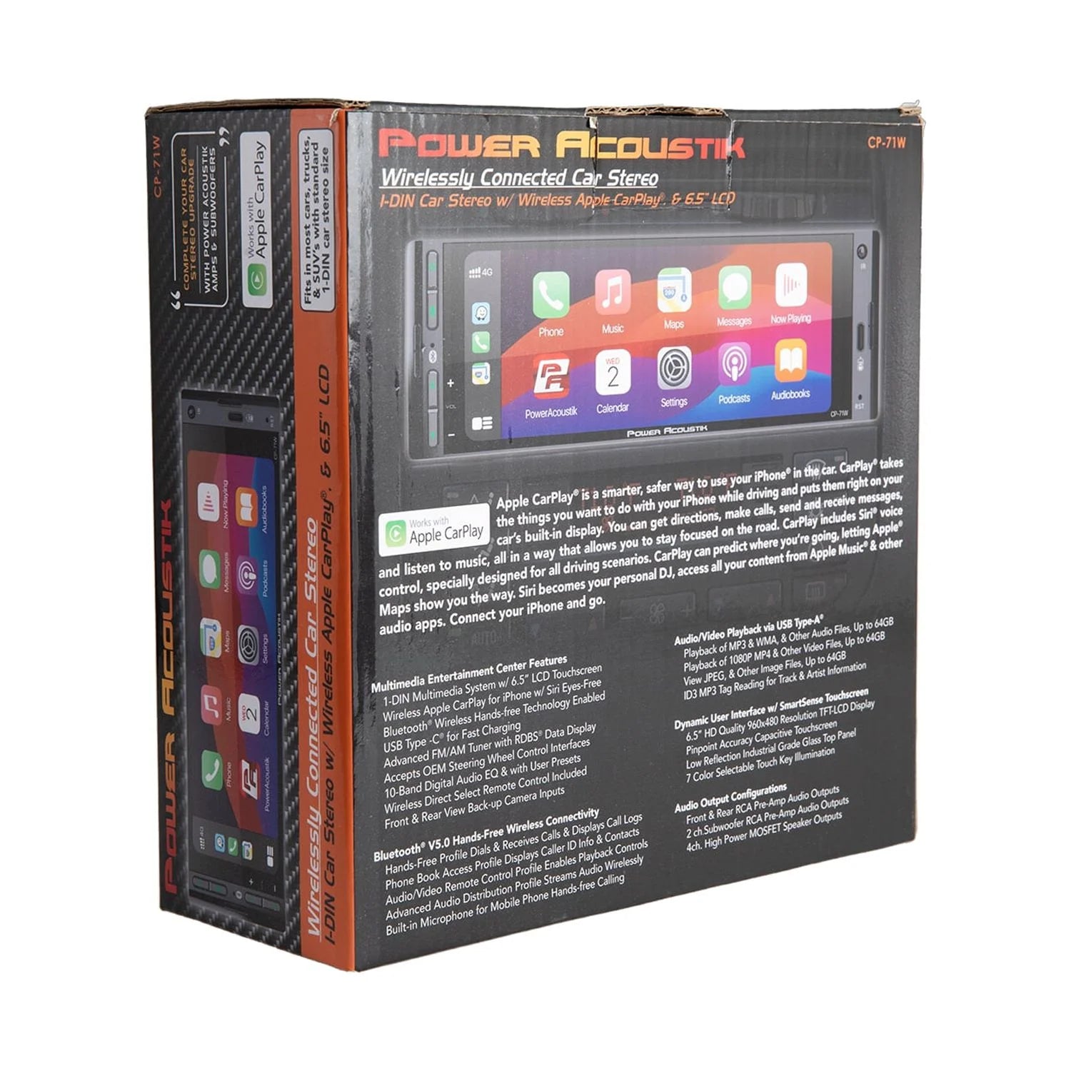 6.5" Color Touchscreen Car Stereo with Bluetooth, Apple Carplay & Android Auto