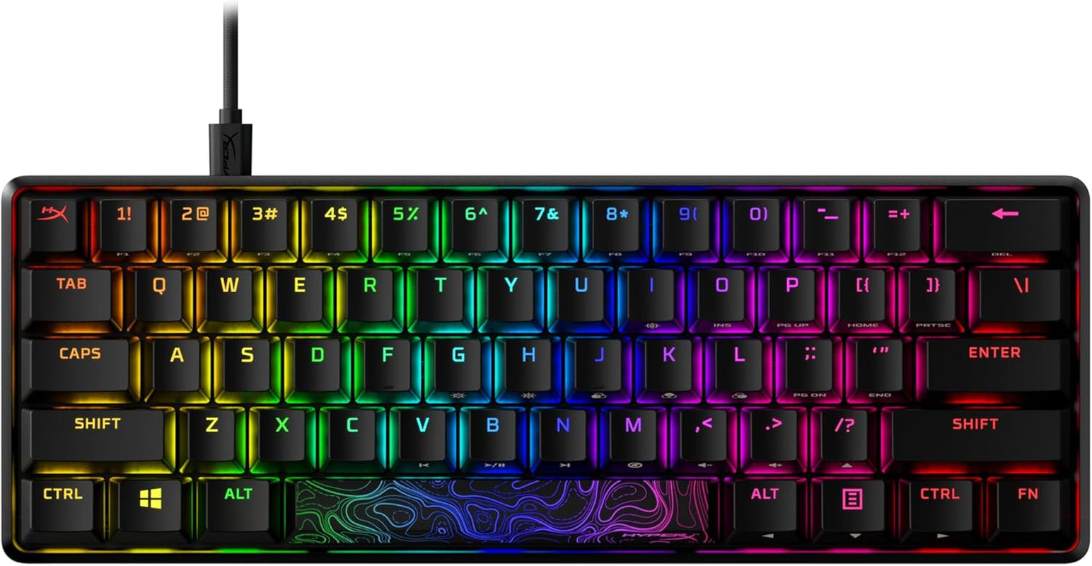 Alloy Origins 60 - Mechanical Gaming Keyboard, Ultra Compact 60% Form Factor, Double Shot PBT Keycaps, RGB LED Backlit- Linear Red Switch