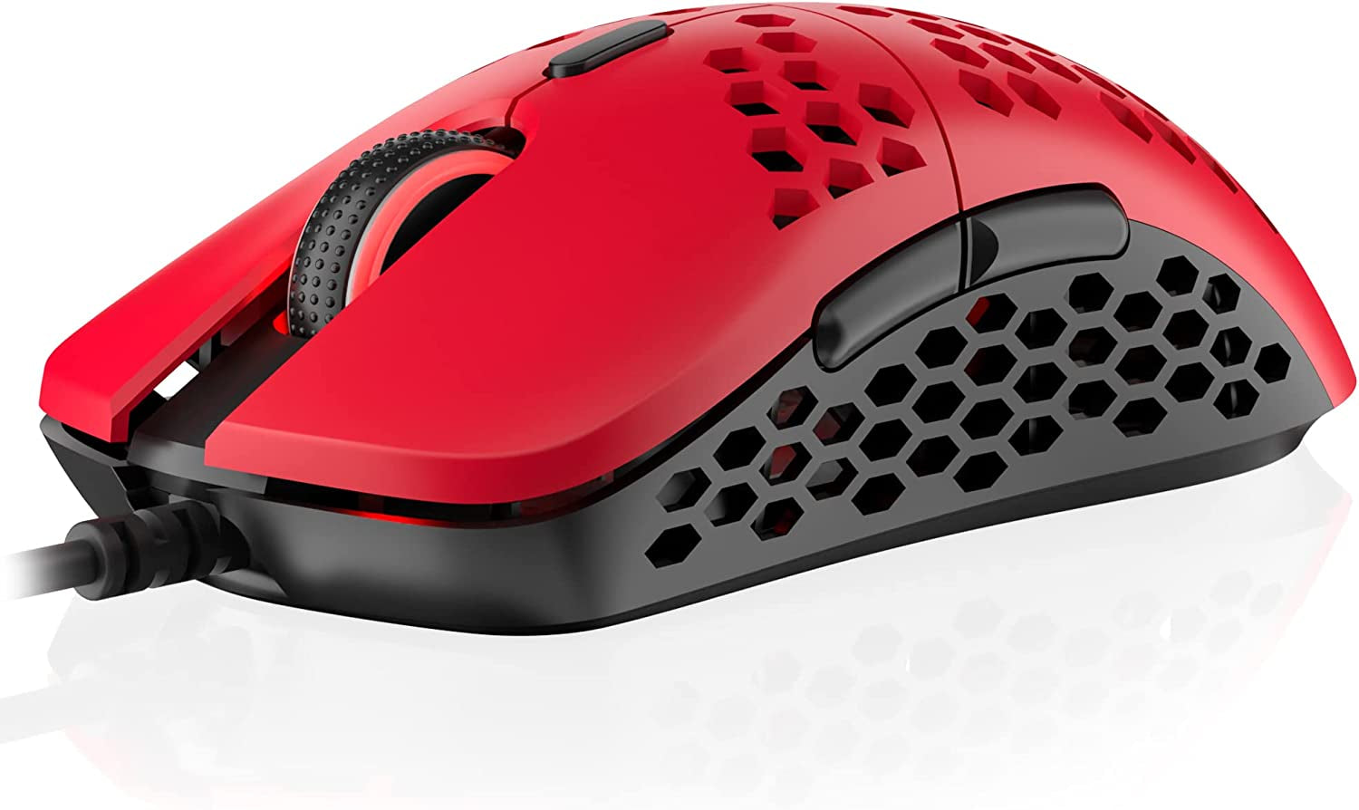 Mira M Ultra Lightweight RGB Gaming Mouse | Honeycomb Shell | 63 Grams | Max 12000 Cpi | USB Wired | 6 Programmable Buttons | On-Board Memory | anti Slip Grips