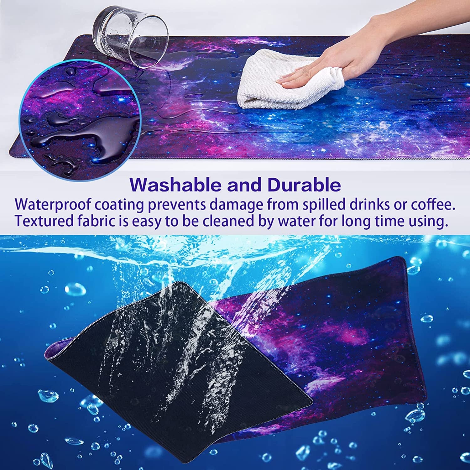 Gaming Mouse Pad, 31.5X15.7Inch with Non-Slip & Rubber Base