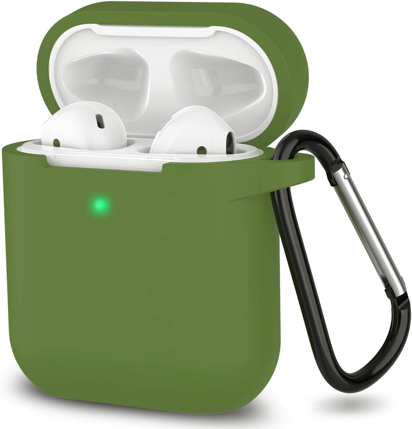 Silicone Case for Apple Airpods 1 & 2 Wireless and Wired Charging Case (Front LED Visible)