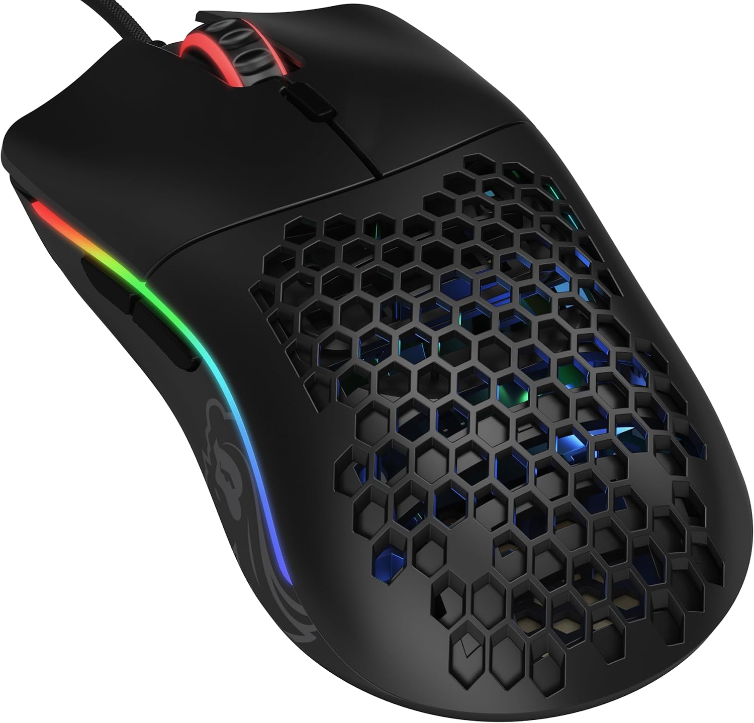 Model O Wired Gaming Mouse 67G Superlight Honeycomb Design, RGB, Pixart 3360 Sensor, Omron Switches, Ambidextrous - Matte White