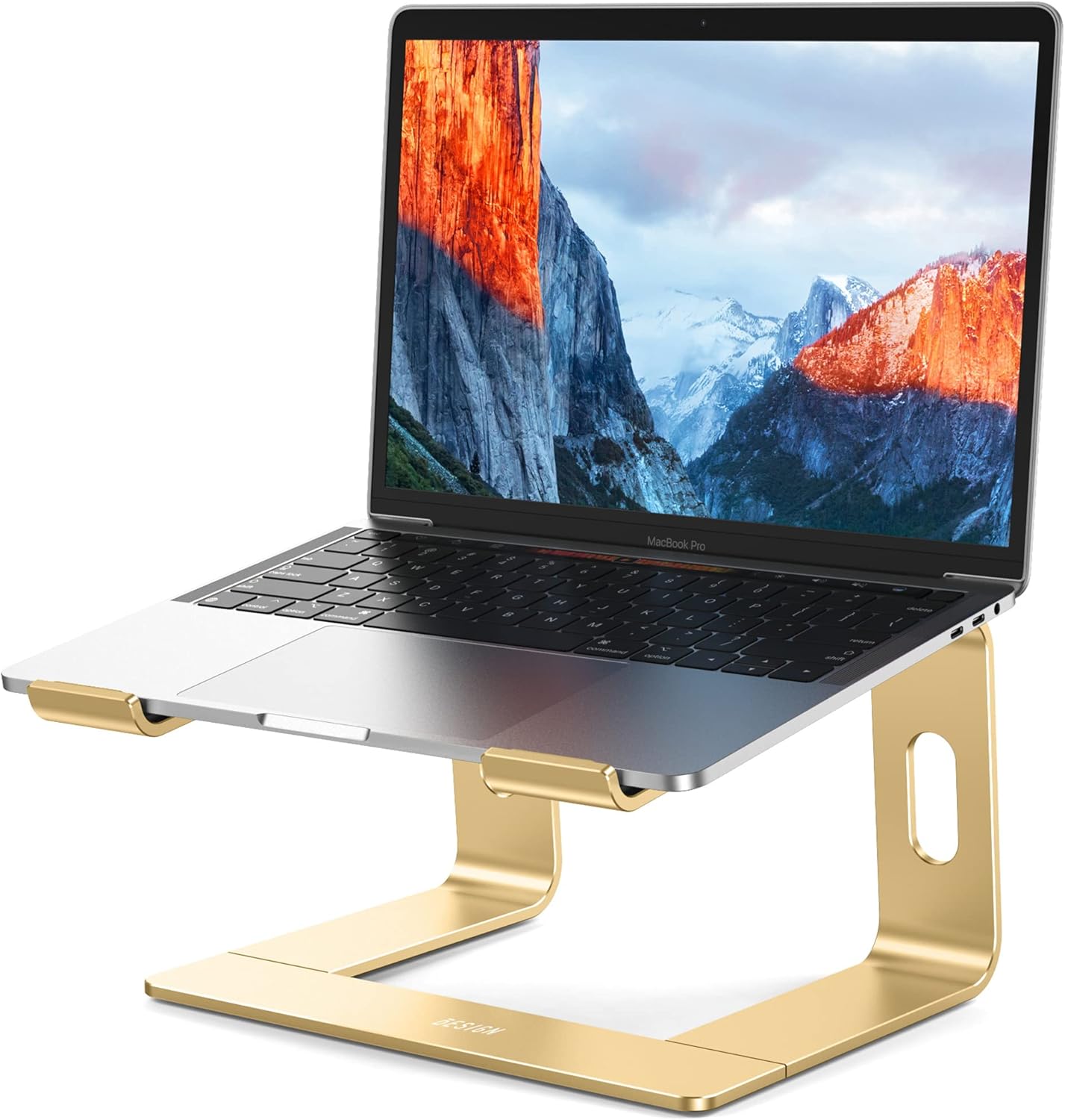 LS03 Aluminum Laptop Stand, Ergonomic Detachable Computer Stand, Riser Holder Notebook Stand Compatible with Air, Pro, Dell, HP, Lenovo More 10-15.6" Laptops, Black