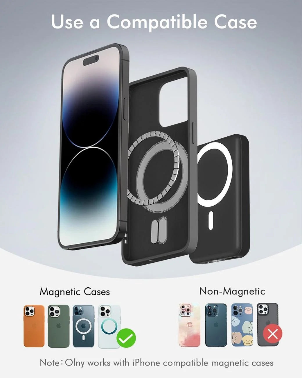 Wireless Portable Charger, 10000Mah Magnetic Power Bank LED Display 22.5W PD Fast Charging Battery Pack for Iphone 16/15/14/13/12/Mini/Pro/Pro Max