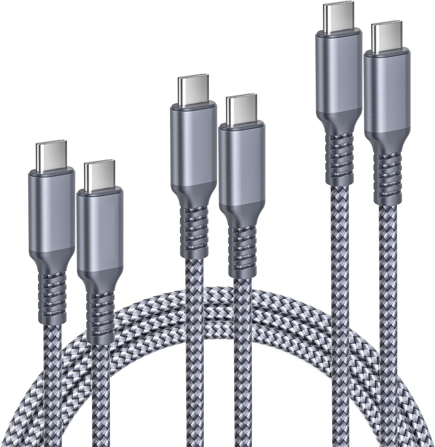 USB C Charging Cable 3.3/6.6/10FT 3Pack, 100W 