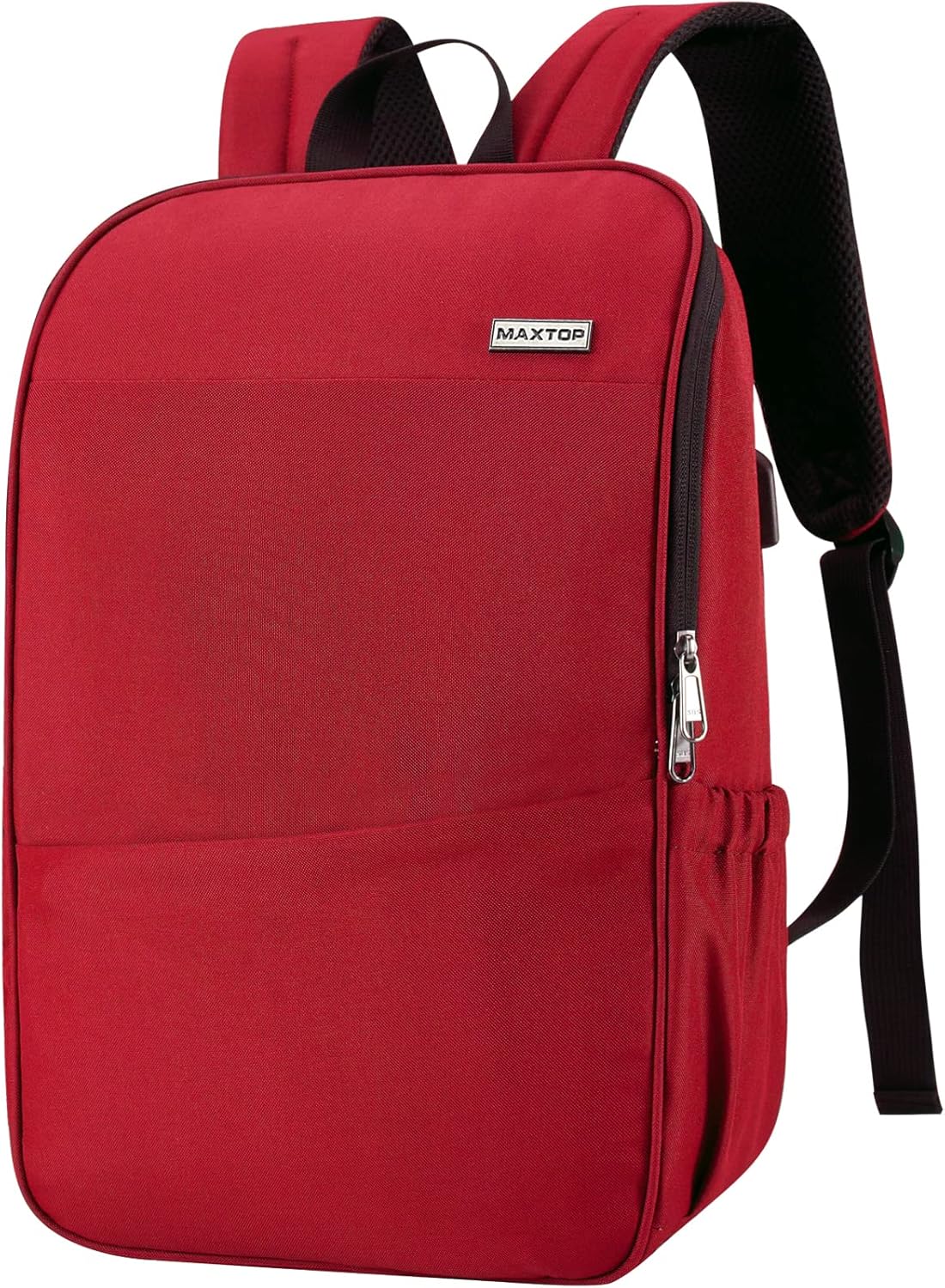 Deep Storage Laptop Backpack with USB Charging Port[Water Resistant] College Computer Bookbag Fits 15 Inch Laptop Black