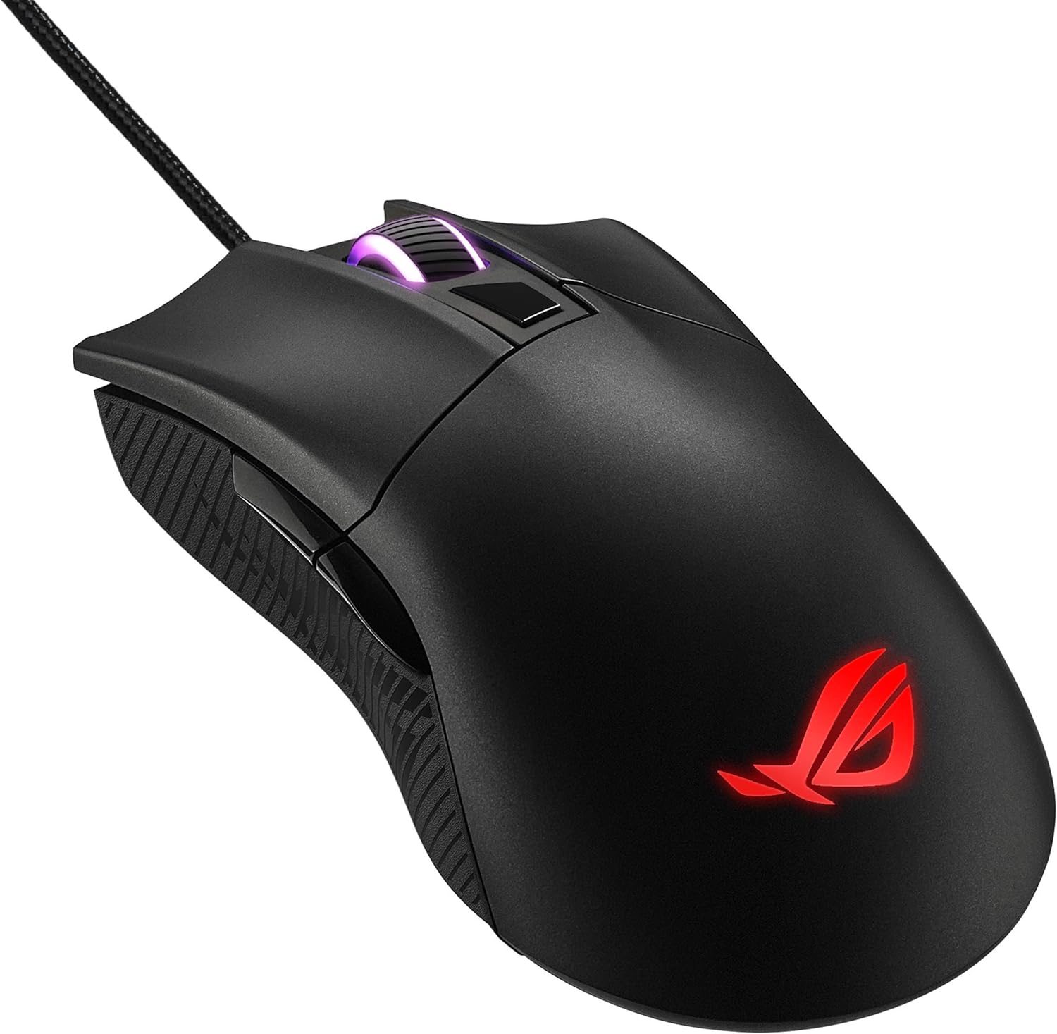 Optical Gaming Mouse for PC - ROG Gladius II | Right-Hand Grip | 12000 DPI Optical Sensor, 400 IPS, Omron Switches | 6 Programmable Buttons | Aura Sync RGB Lighting