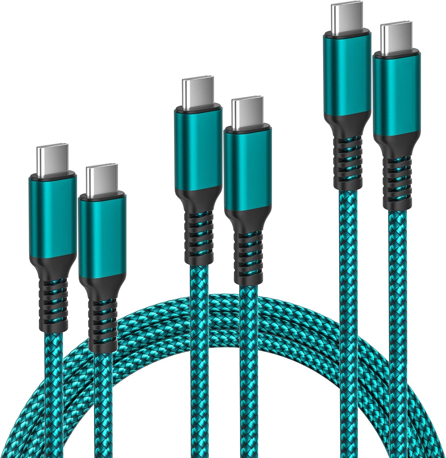 USB C Charging Cable 3.3/6.6/10FT 3Pack, 100W 