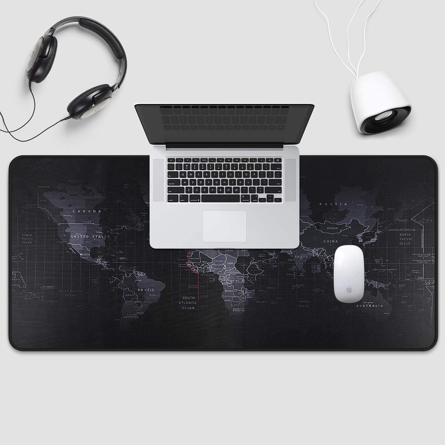 Large Gaming Mouse Map Pad 800×300×2MM (31.50X11.81X0.08 Inch),With Non-Slip Base, Waterproof and Foldable Pad, Desktop Pad Suitable for Gamers, Suitable for Desktop, Office and Home