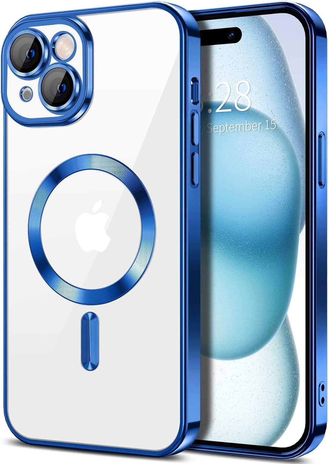 Transparent Phone Case for Apple Iphone 15 Clear Magnetic Case, [Yellow Resistant] Slim Fit Shockproof Transparent Crystal Clear Magnetic Case