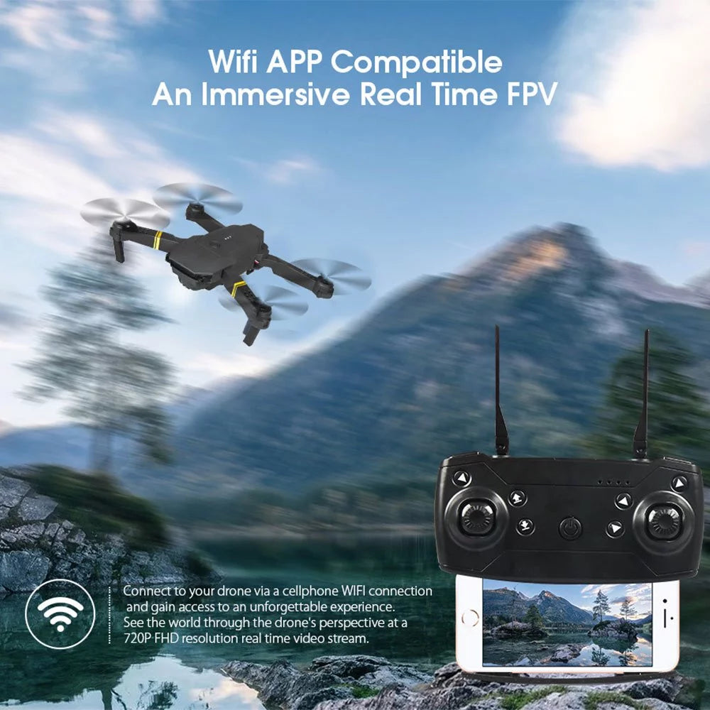 Drone with Camera 4K, Drones for Adults, Wifi FPV RC Quadcopter with Multiple Flight Modes, Headless Mode, One Key Start Mode