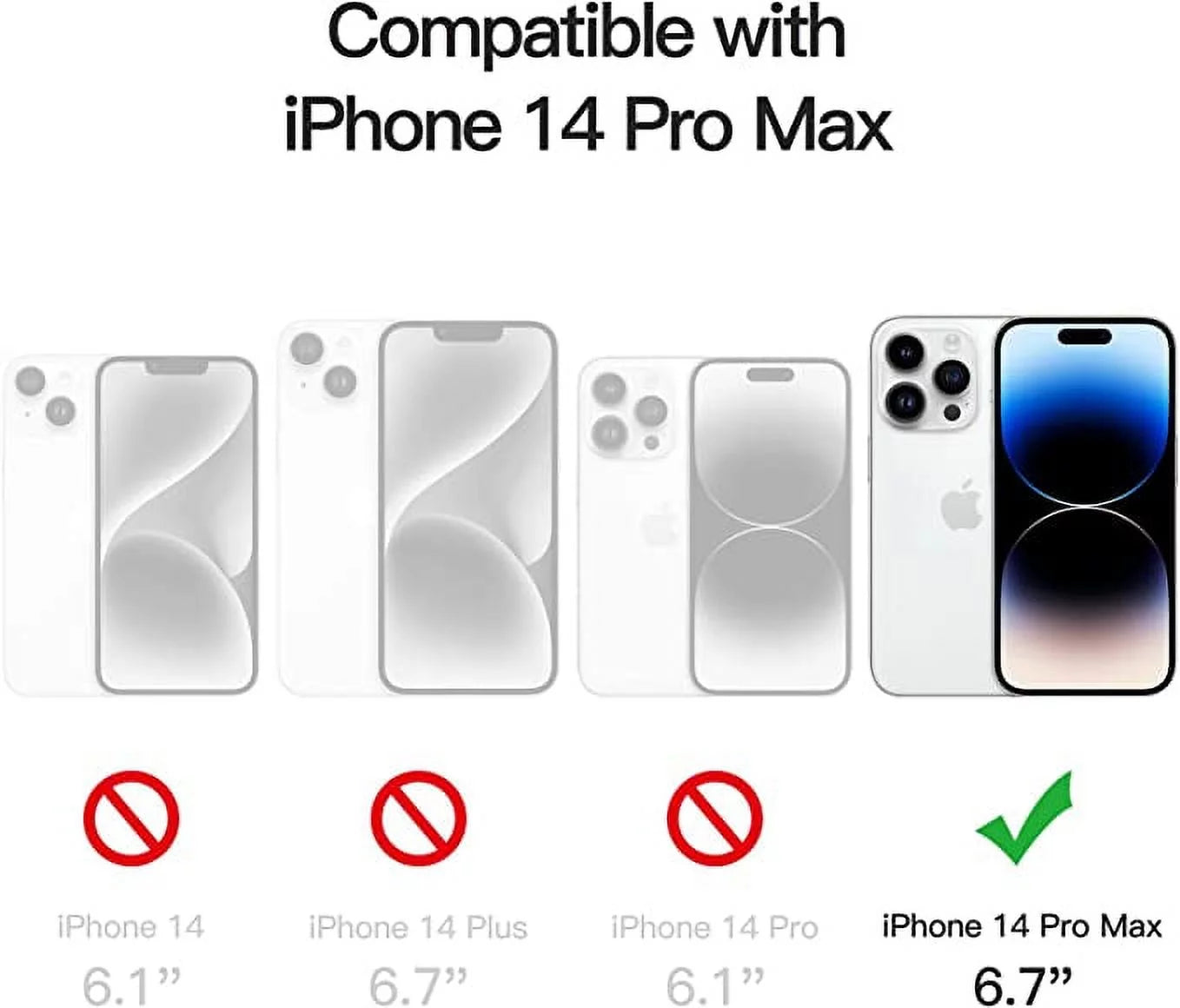 Transparent Phone Case for Apple iPhone 14 Pro Max Clear Magnetic Case