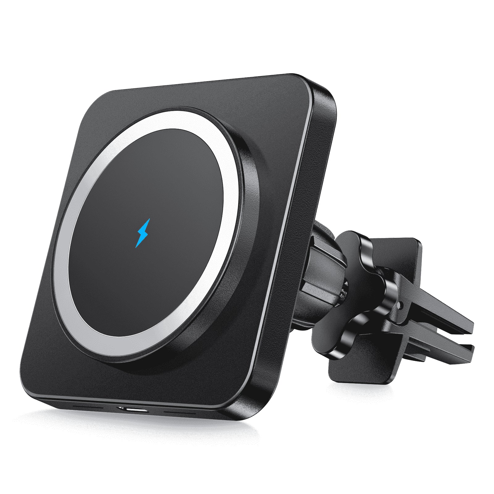 Wireless Charger - Car Mount Fast Charging Air Vent Phone Holder Mount for iPhone 16/15/14/13/12 - Black