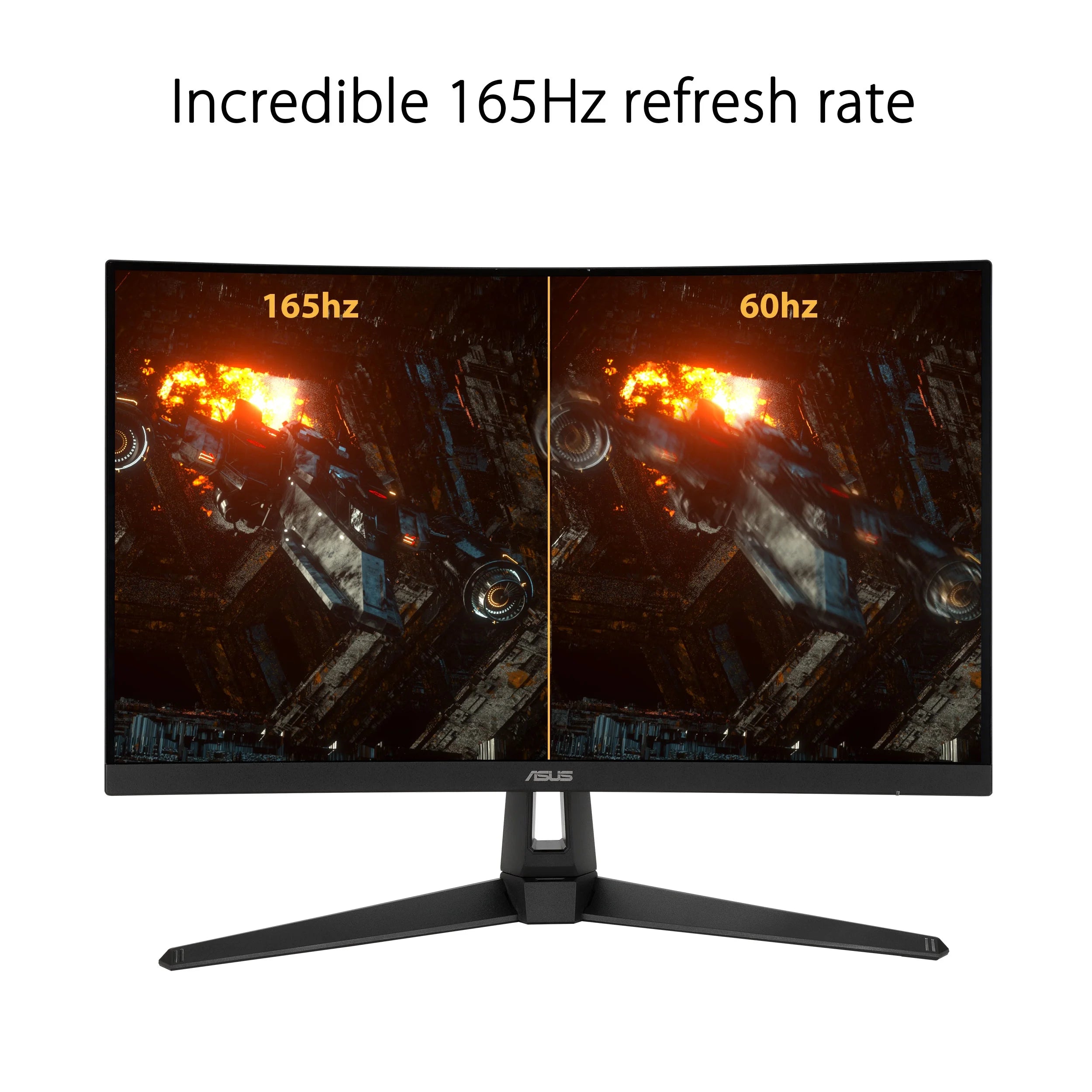 TUF Gaming 27" QHD Curved Gaming Monitor – QHD (2560X1440), 165Hz(Above 144Hz), Extreme Low Motion Blur™, Adaptive-Sync, Freesync™ Premium, 1Ms (MPRT)