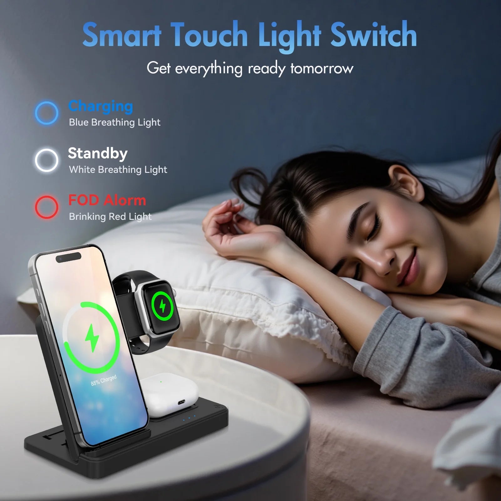3 in 1 Charging Station for Recent Apple Prodcuts
