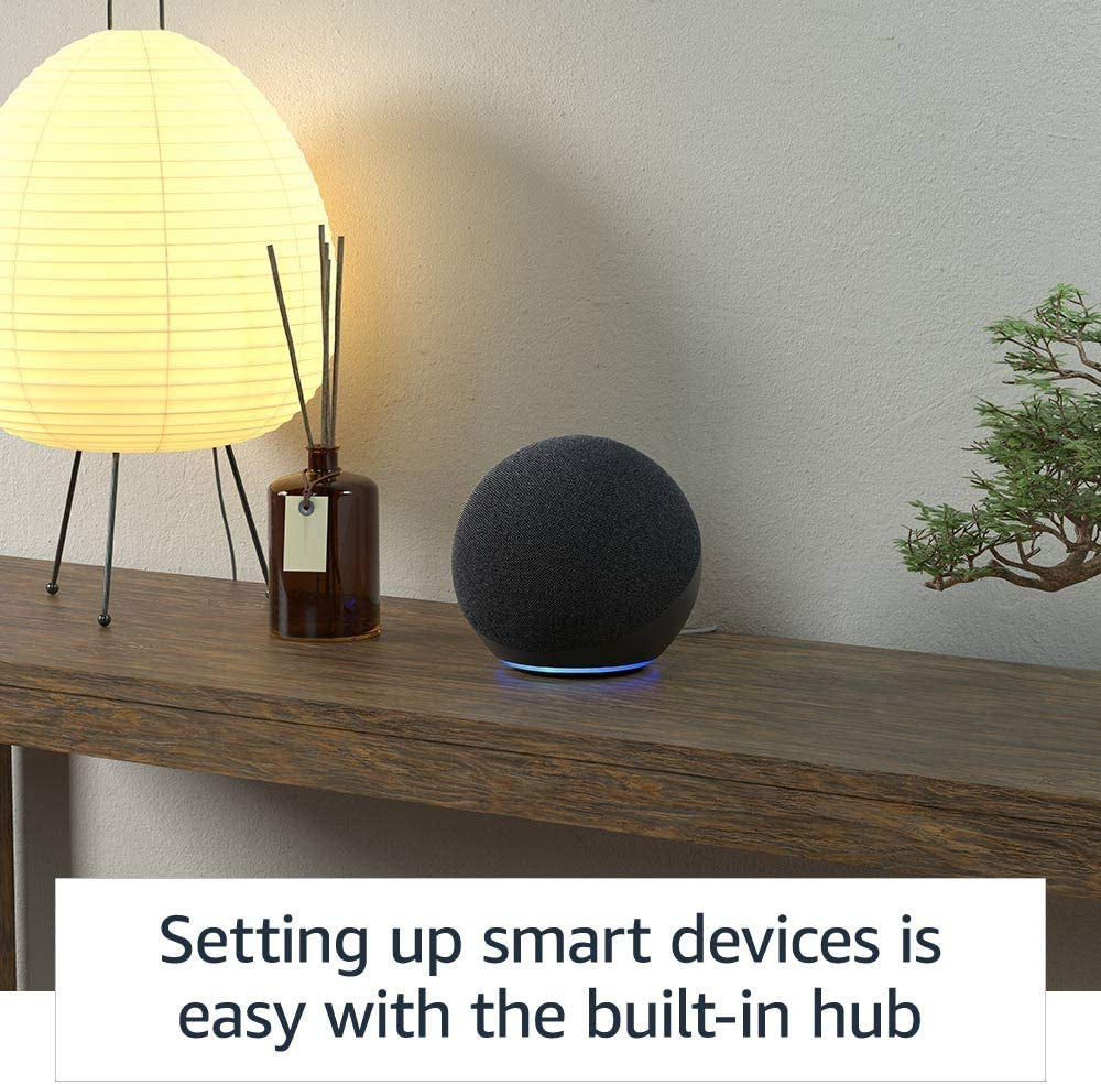 Echo (Newest Model), Alexa Speaker with Premium Sound, Ideal for Large Bedrooms, Living Rooms and Kitchens